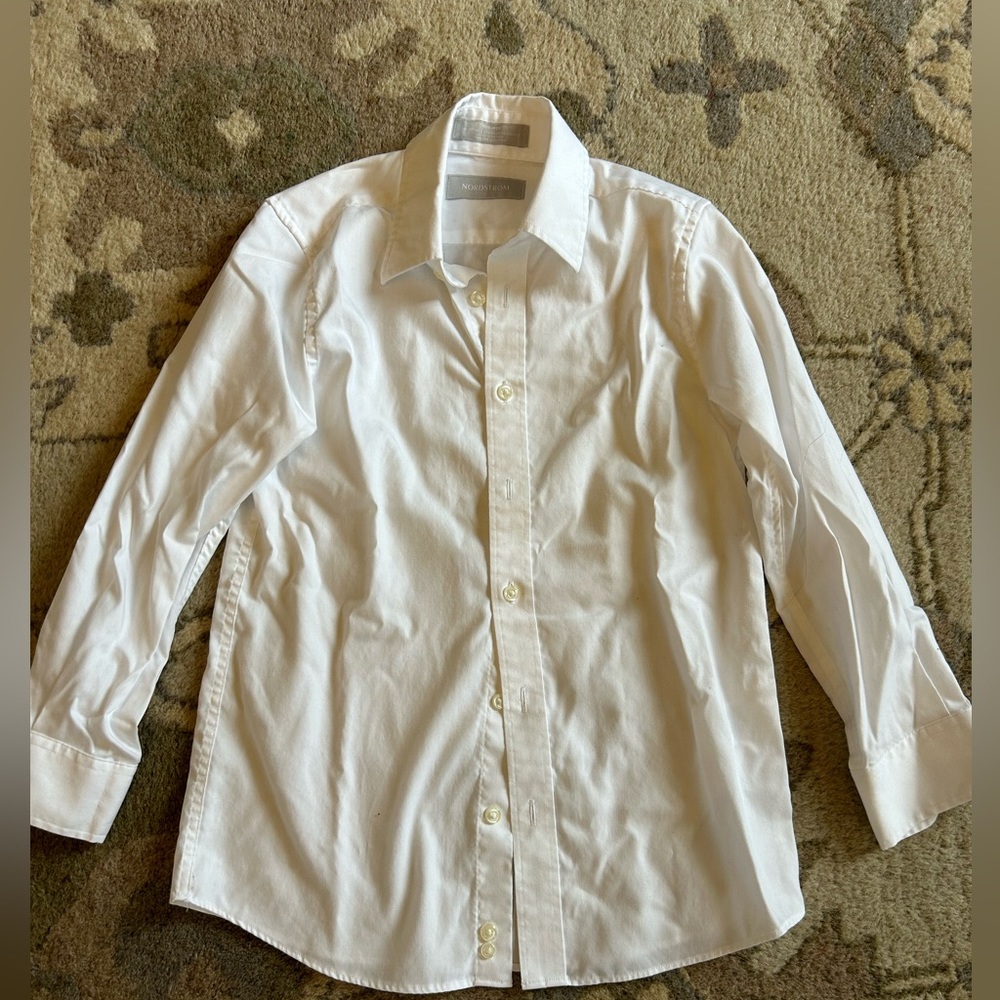 Nordstrom Boys white button up, size 7